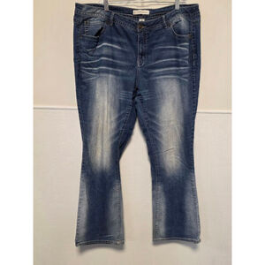 Women's EST 1946 Denim Blue Boot Cut Jeans Plus‎ Size 18W